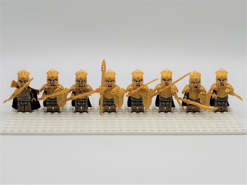LOTR Mirkwood Elves Infantry Assortment Army 8 Minifigures Set XH