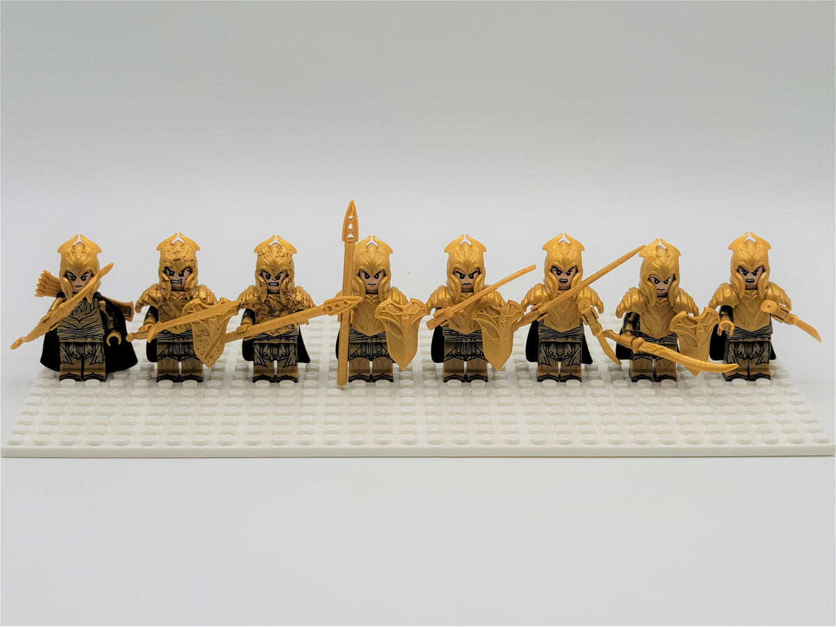 LOTR Mirkwood Elves Infantry Assortment Army 8 Minifigures Set XH