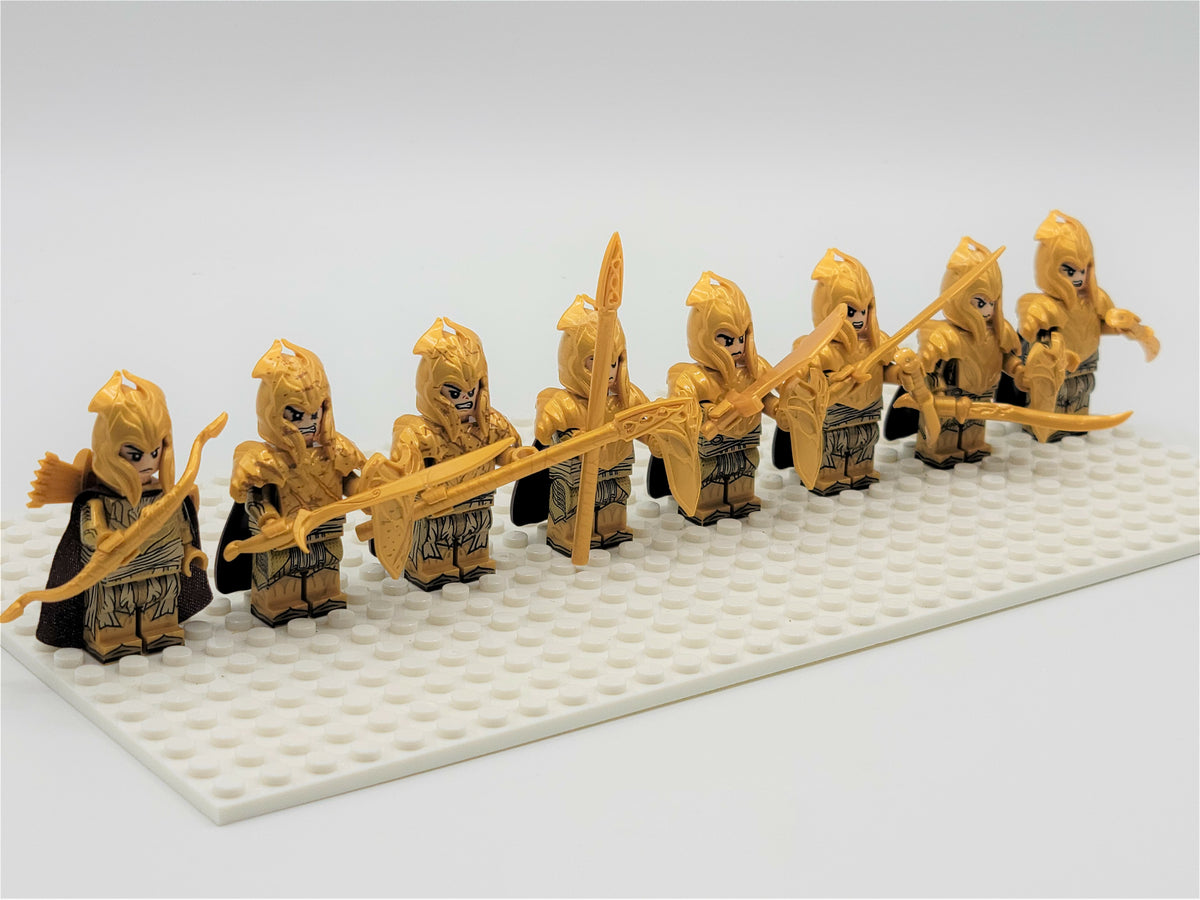 LOTR Mirkwood Elves Infantry Assortment Army 8 Minifigures Set XH