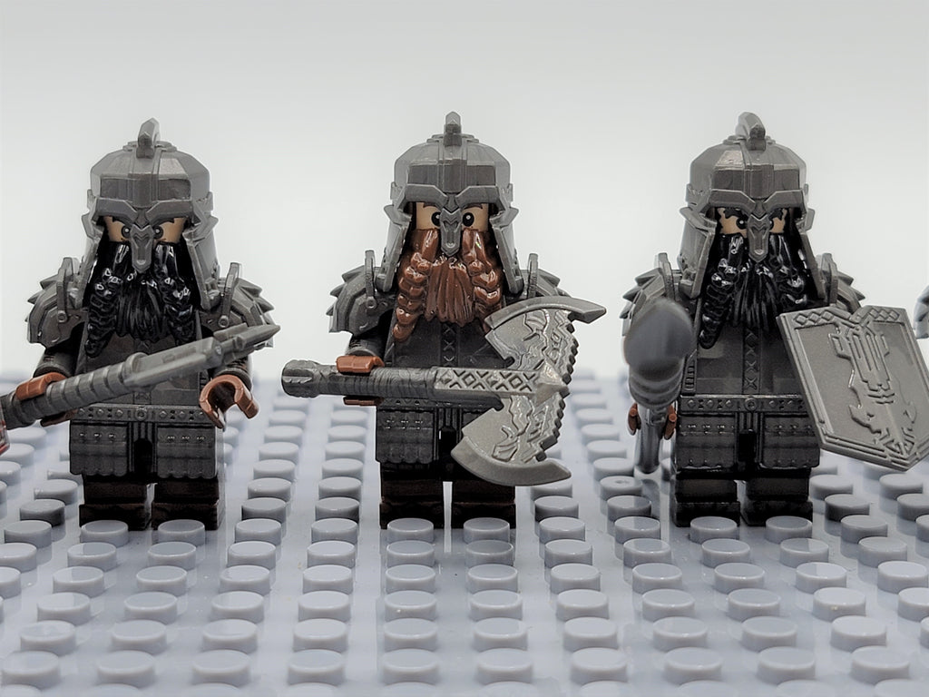 LOTR Dwarf Infantry Assortment Army 8 Minifigures Set XH