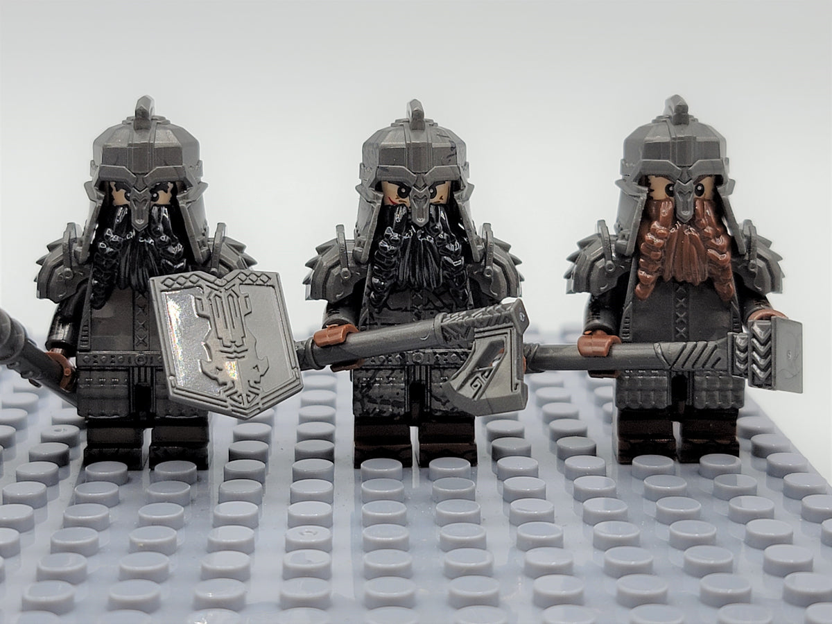 LOTR Dwarf Infantry Assortment Army 8 Minifigures Set XH