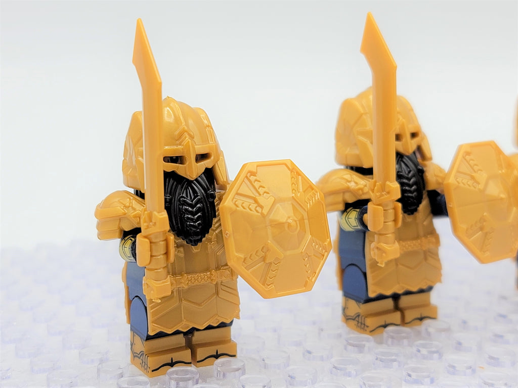 LOTR Mountain Dwarves Heavy Gold Army 10 Minifigures Set