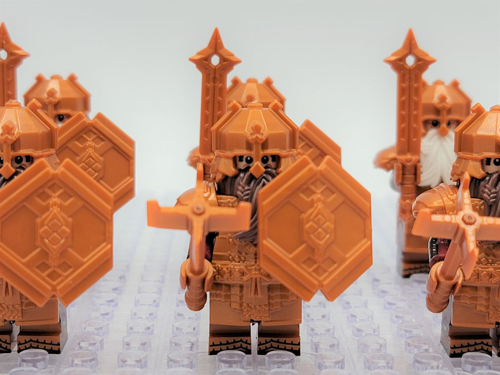 LOTR Mountain Dwarves Heavy Copper Army 10 Minifigures Set