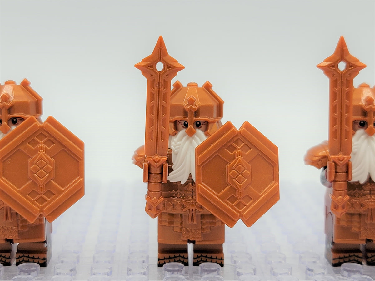 LOTR Mountain Dwarves Heavy Copper Army 10 Minifigures Set