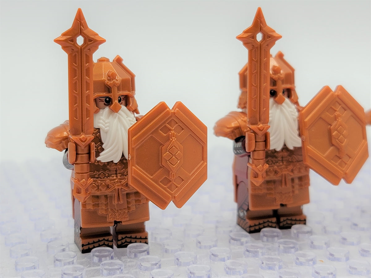 LOTR Mountain Dwarves Heavy Copper Army 10 Minifigures Set
