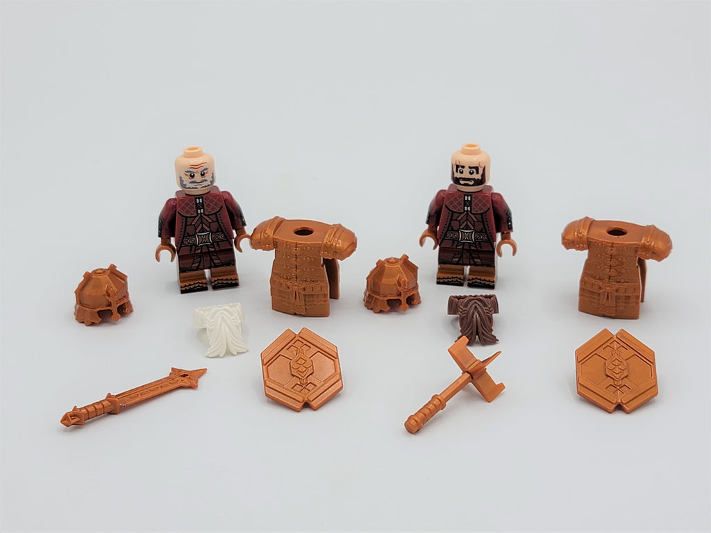 LOTR Mountain Dwarves Heavy Copper Army 10 Minifigures Set