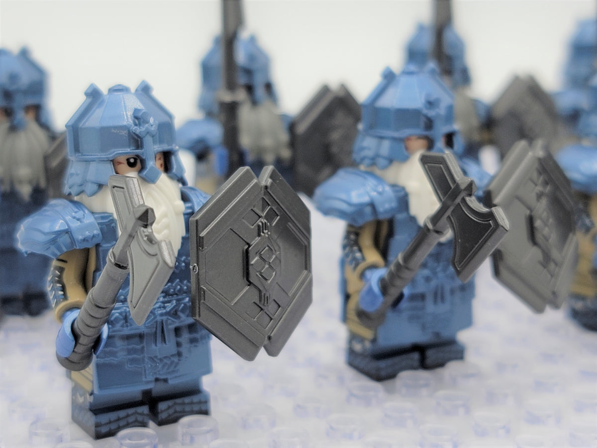 LOTR Mountain Dwarves Heavy Cobalt Army 10 Minifigures Set