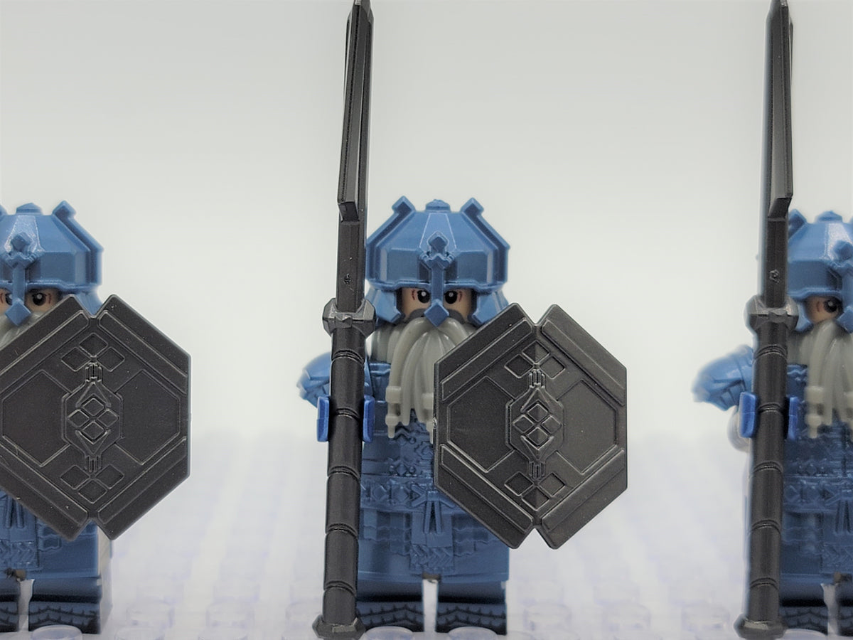 LOTR Mountain Dwarves Heavy Cobalt Army 10 Minifigures Set