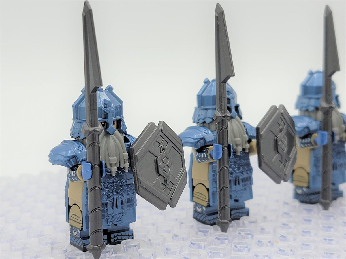 LOTR Mountain Dwarves Heavy Cobalt Army 10 Minifigures Set