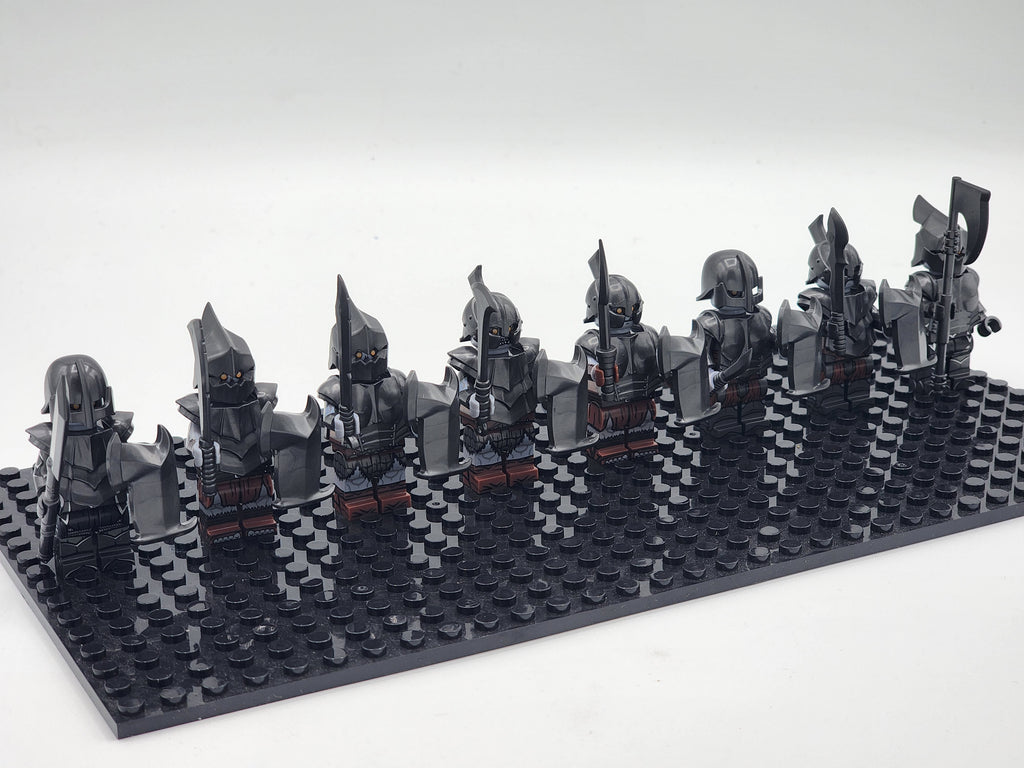 LOTR Custom Heavy Armored Gundabad Orcs Assortment 8 Minifigures Set