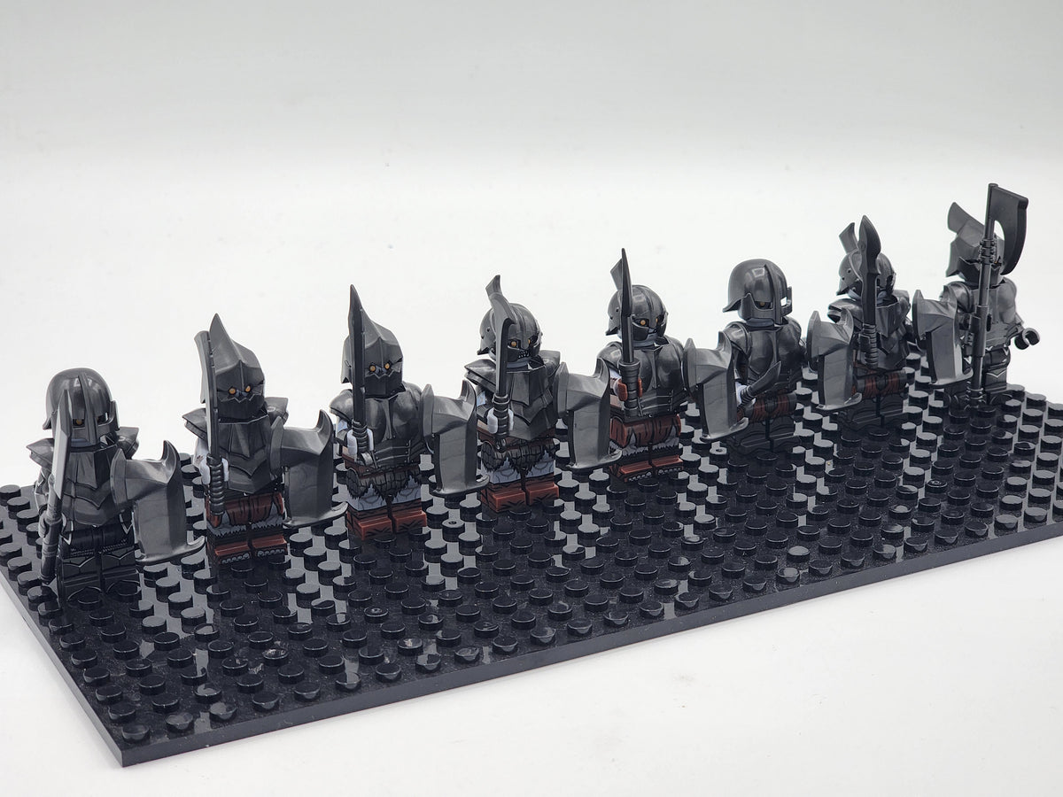 LOTR Custom Heavy Armored Gundabad Orcs Assortment 8 Minifigures Set