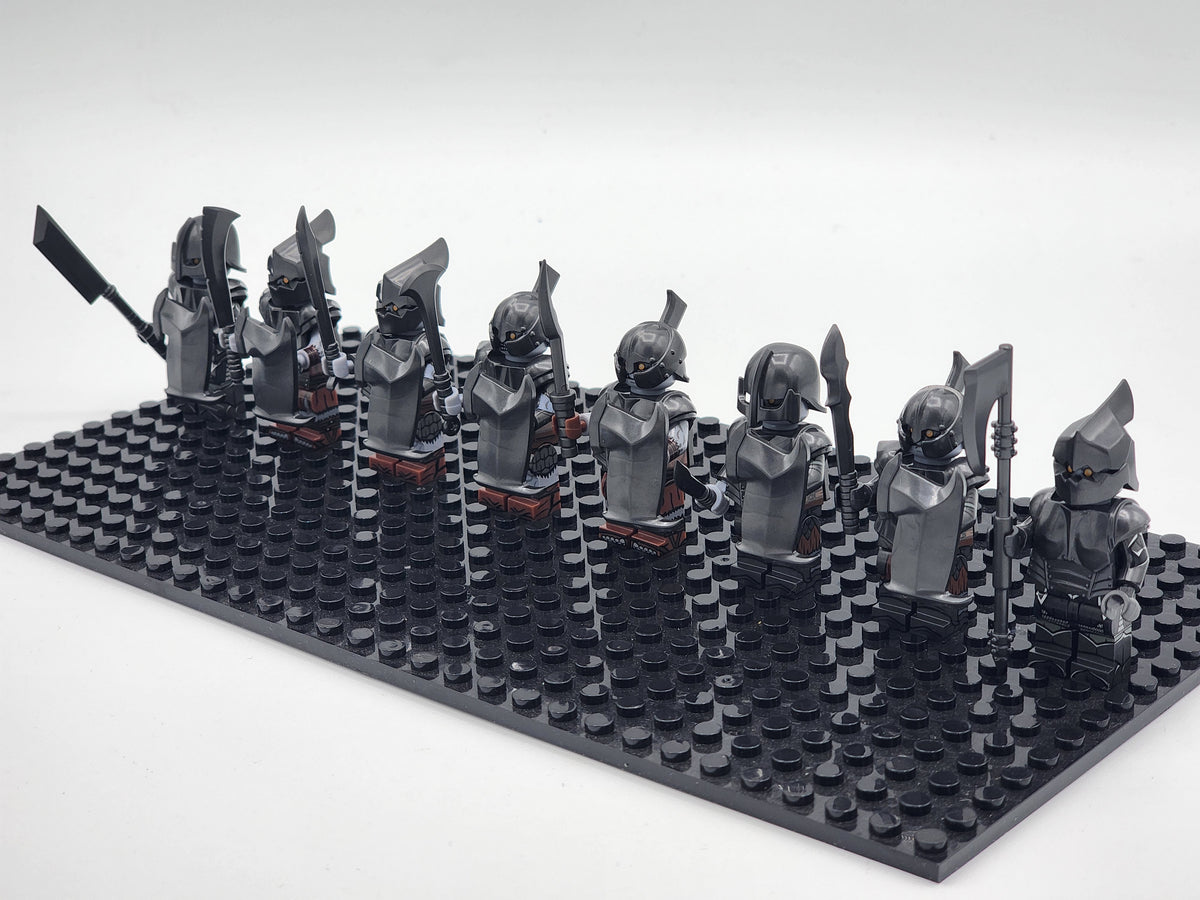 LOTR Custom Heavy Armored Gundabad Orcs Assortment 8 Minifigures Set
