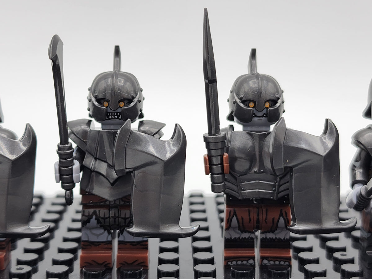 LOTR Custom Heavy Armored Gundabad Orcs Assortment 8 Minifigures Set