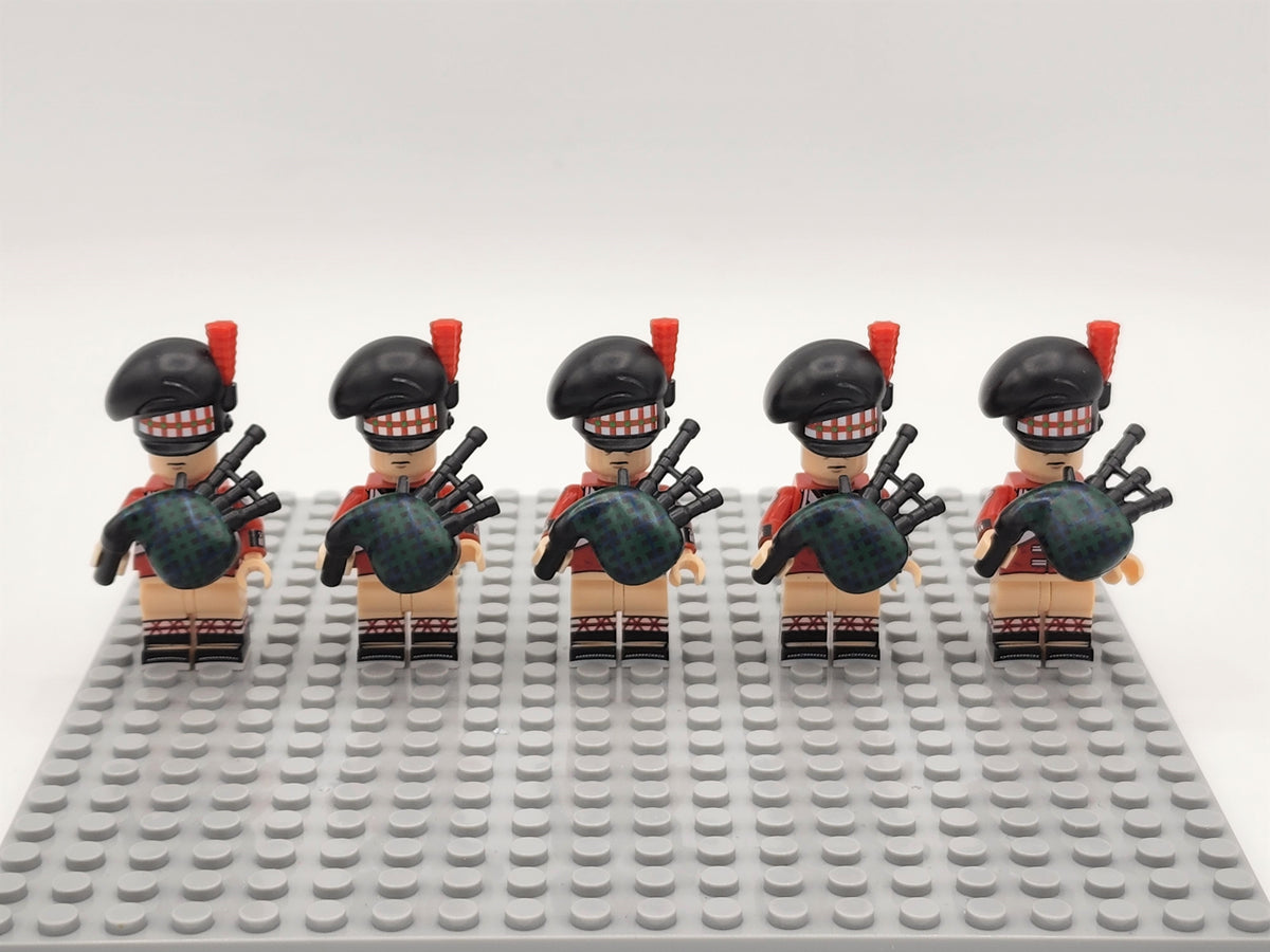 Scottish Bagpipers Custom 5 Minifigures Set N006