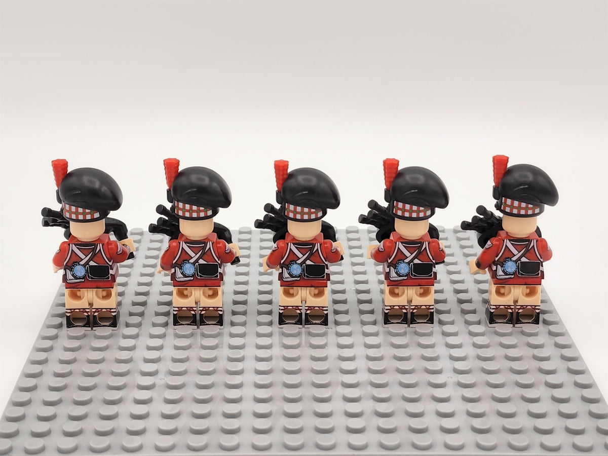 Scottish Bagpipers Custom 5 Minifigures Set N006