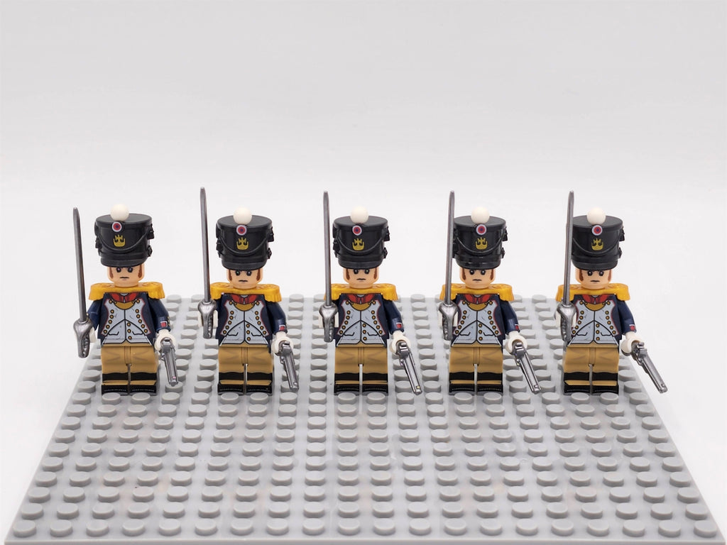 Officers of  the French Infantry Custom 5 Minifigures Set N015