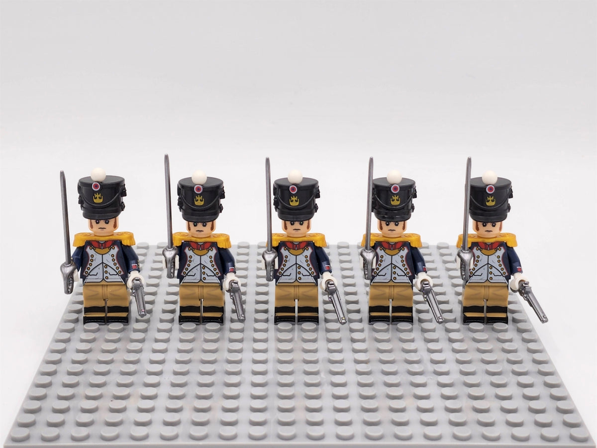 Officers of  the French Infantry Custom 5 Minifigures Set N015