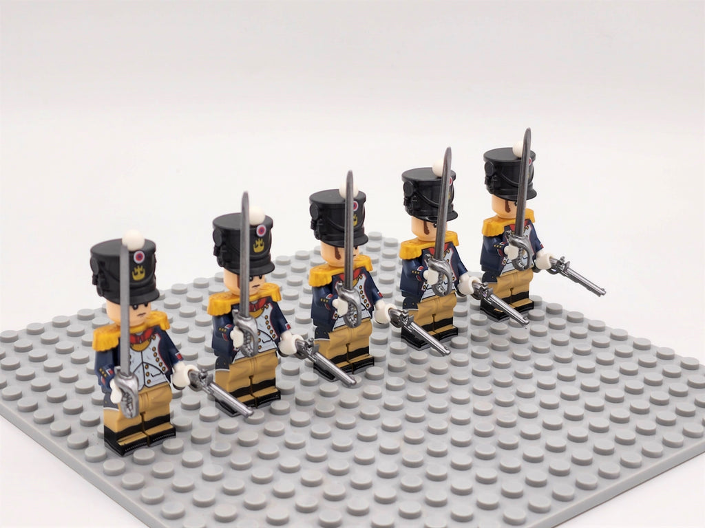 Officers of  the French Infantry Custom 5 Minifigures Set N015