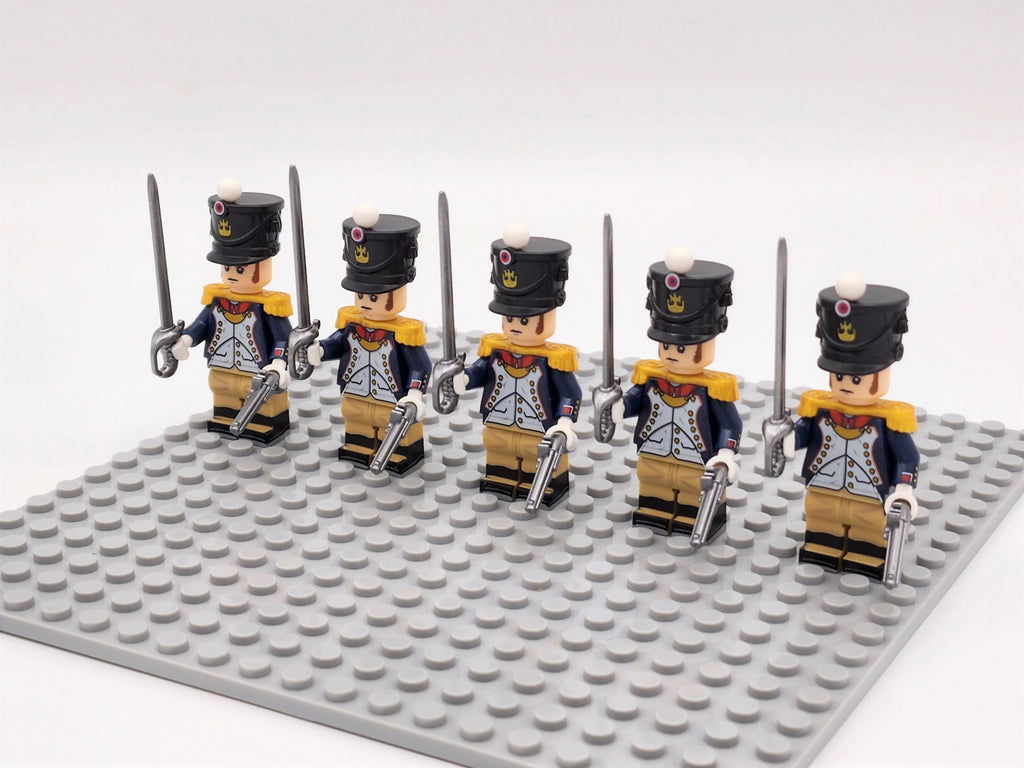 Officers of  the French Infantry Custom 5 Minifigures Set N015