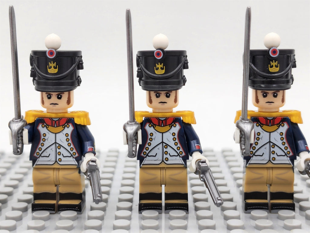 Officers of  the French Infantry Custom 5 Minifigures Set N015