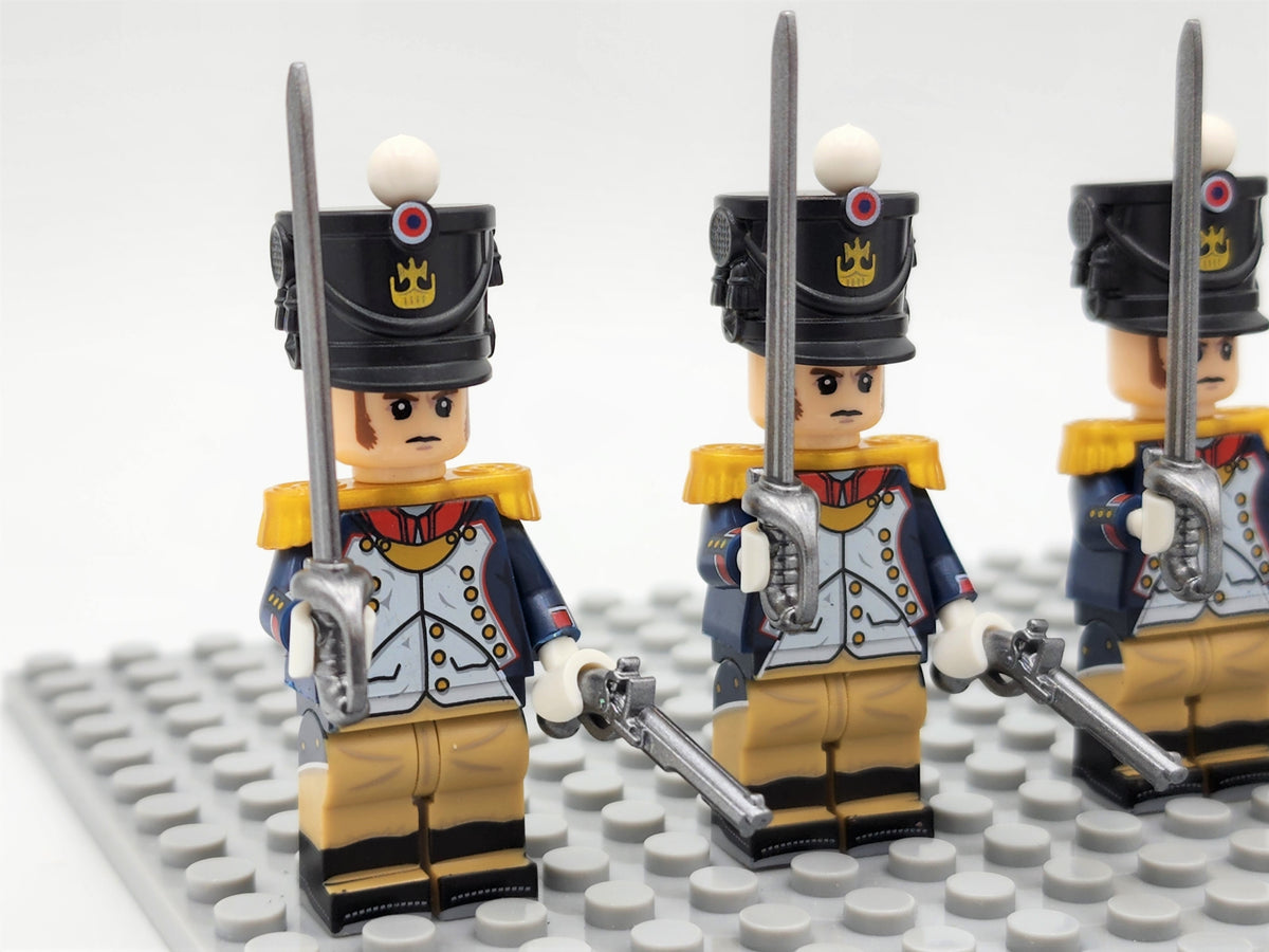 Officers of  the French Infantry Custom 5 Minifigures Set N015