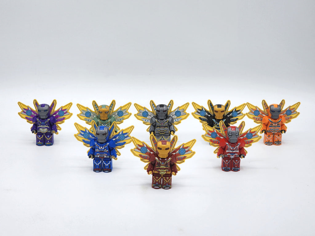 Super Heroes Iron Man Full Armor Custom 8 Minifigures Set