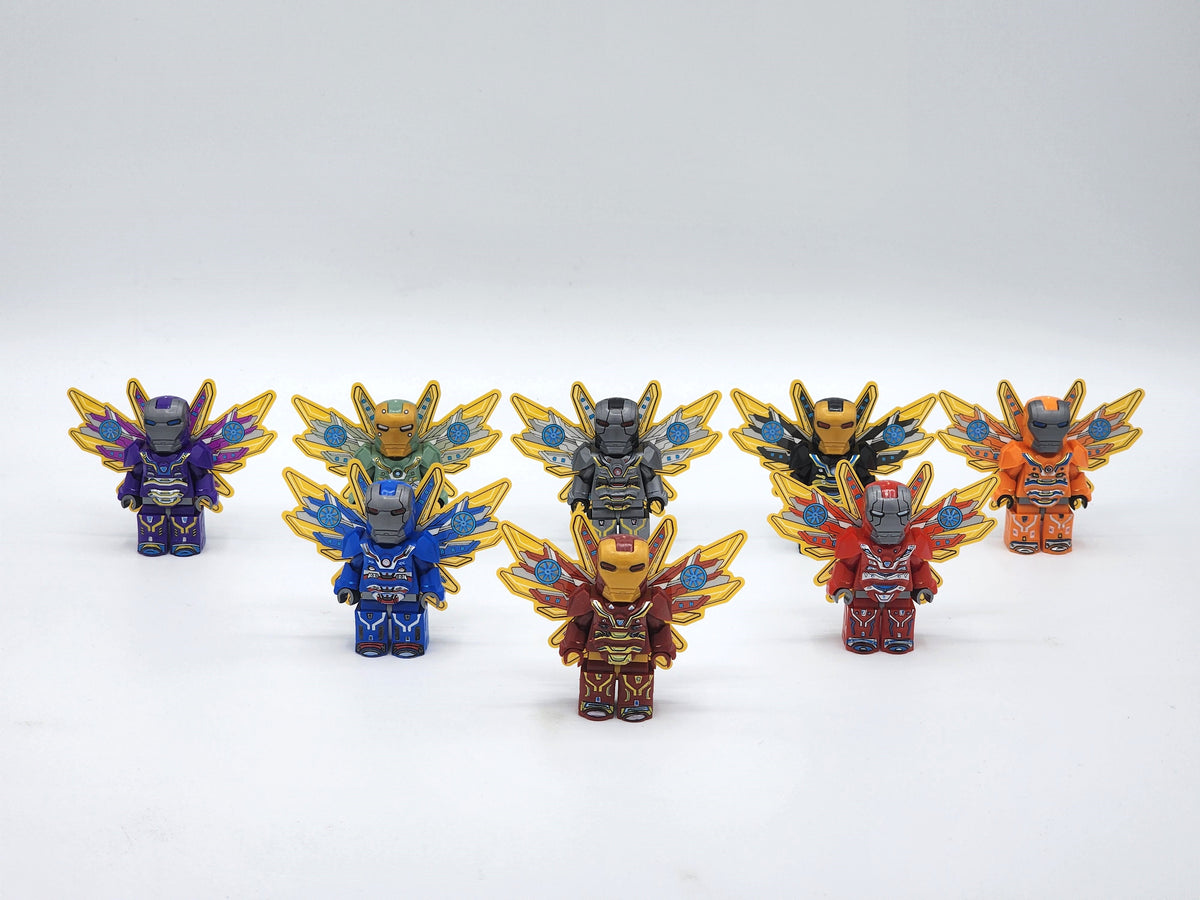 Super Heroes Iron Man Full Armor Custom 8 Minifigures Set