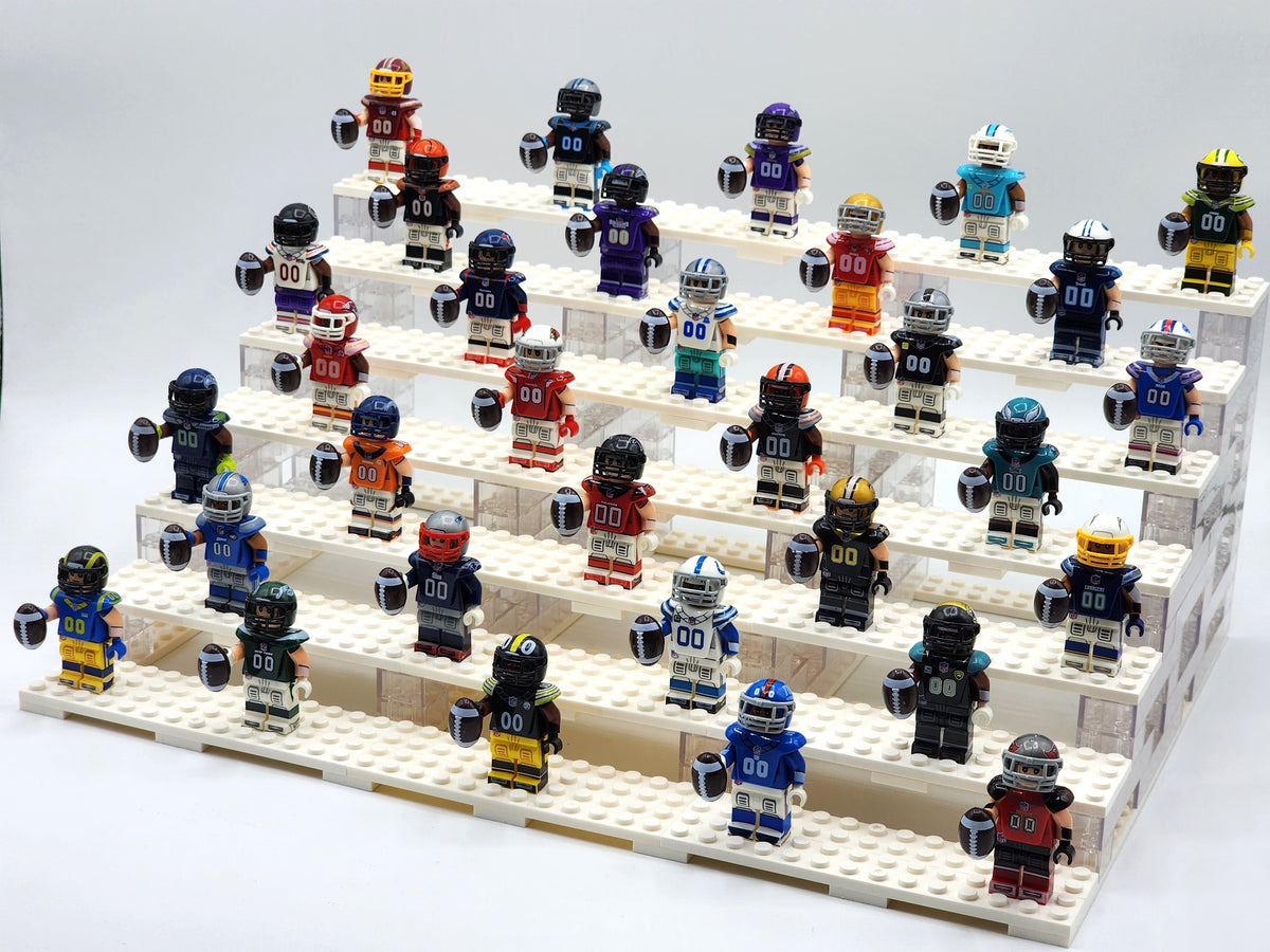 NFL Football All Teams Complete Assortment Custom Figures Set 32pcs (Display Stand Sold Separately)