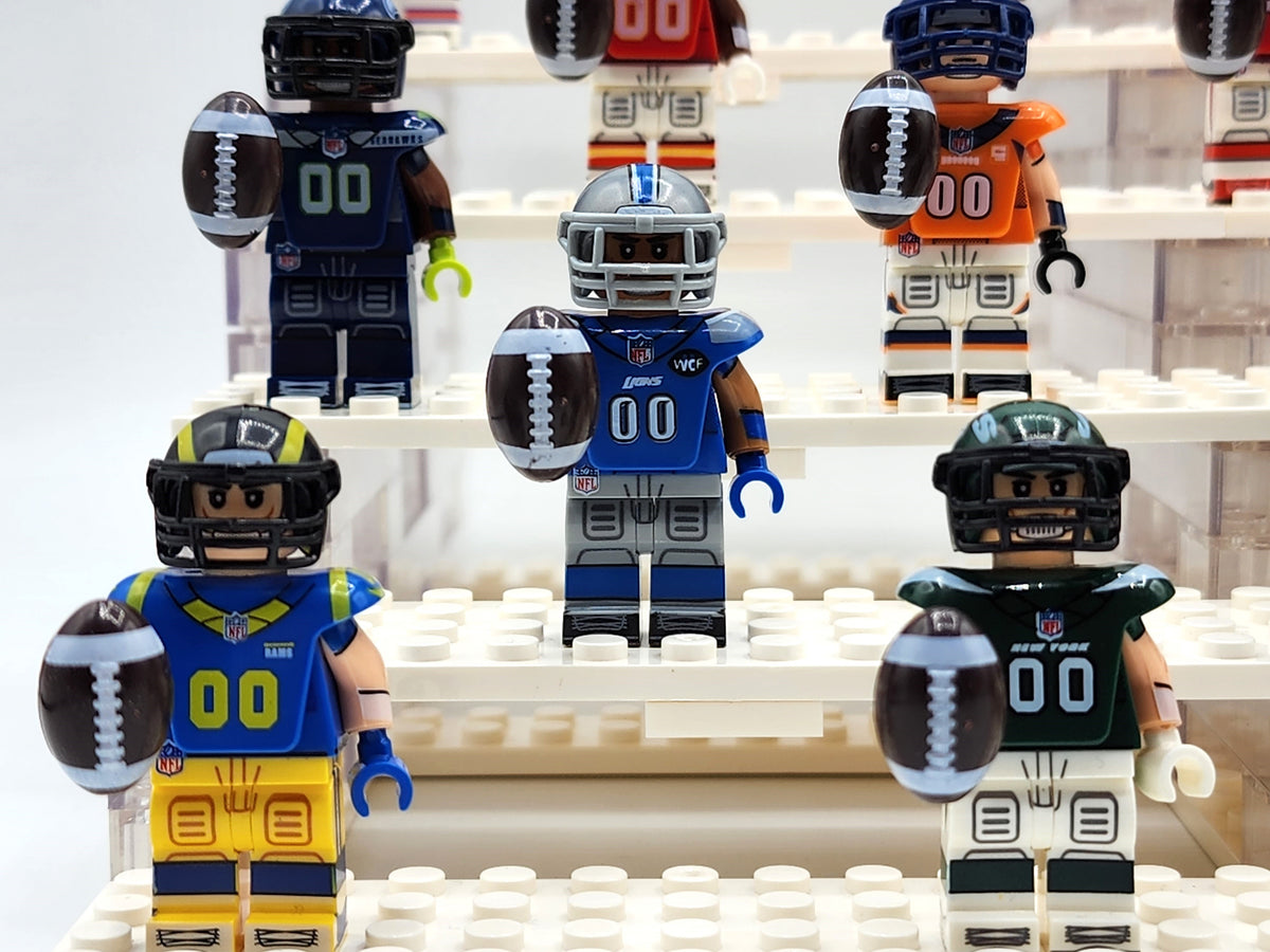 NFL Football All Teams Complete Assortment Custom Figures Set 32pcs (Display Stand Sold Separately)