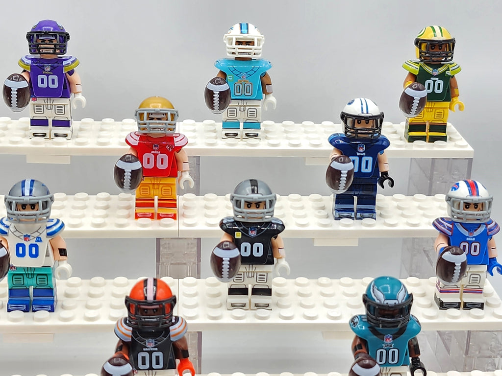 NFL Football All Teams Complete Assortment Custom Figures Set 32pcs (Display Stand Sold Separately)