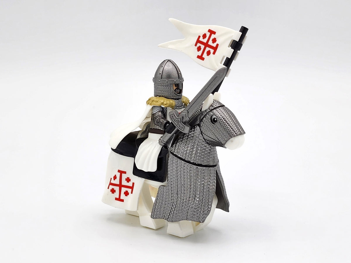 Mounted Holy Sepulchre Knights Armored Warhorse Set 10pcs XH