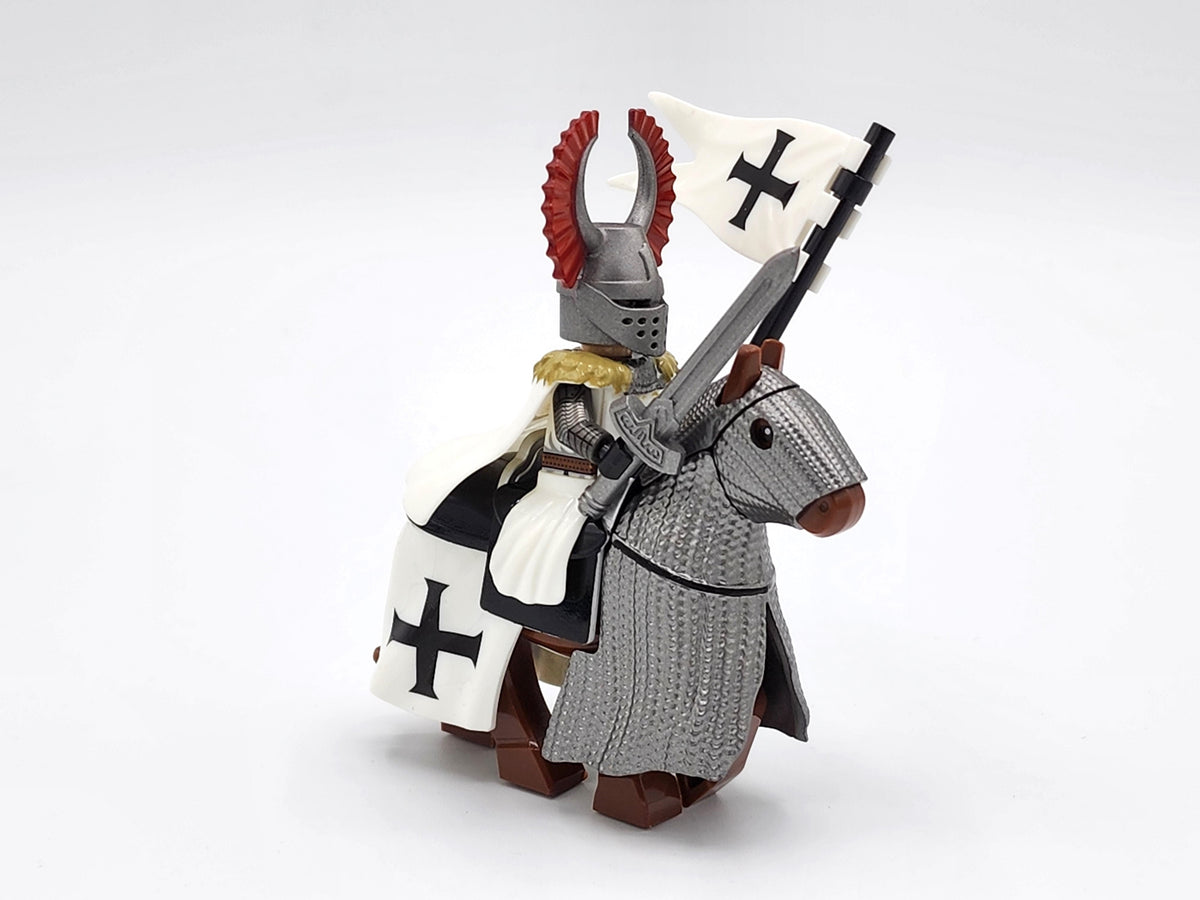 Mounted Teutonic Knights Armored Warhorse Set 10pcs XH