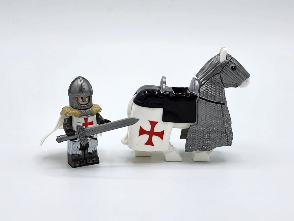 Mounted Knight Templars Armored Warhorse Set 10pcs XH