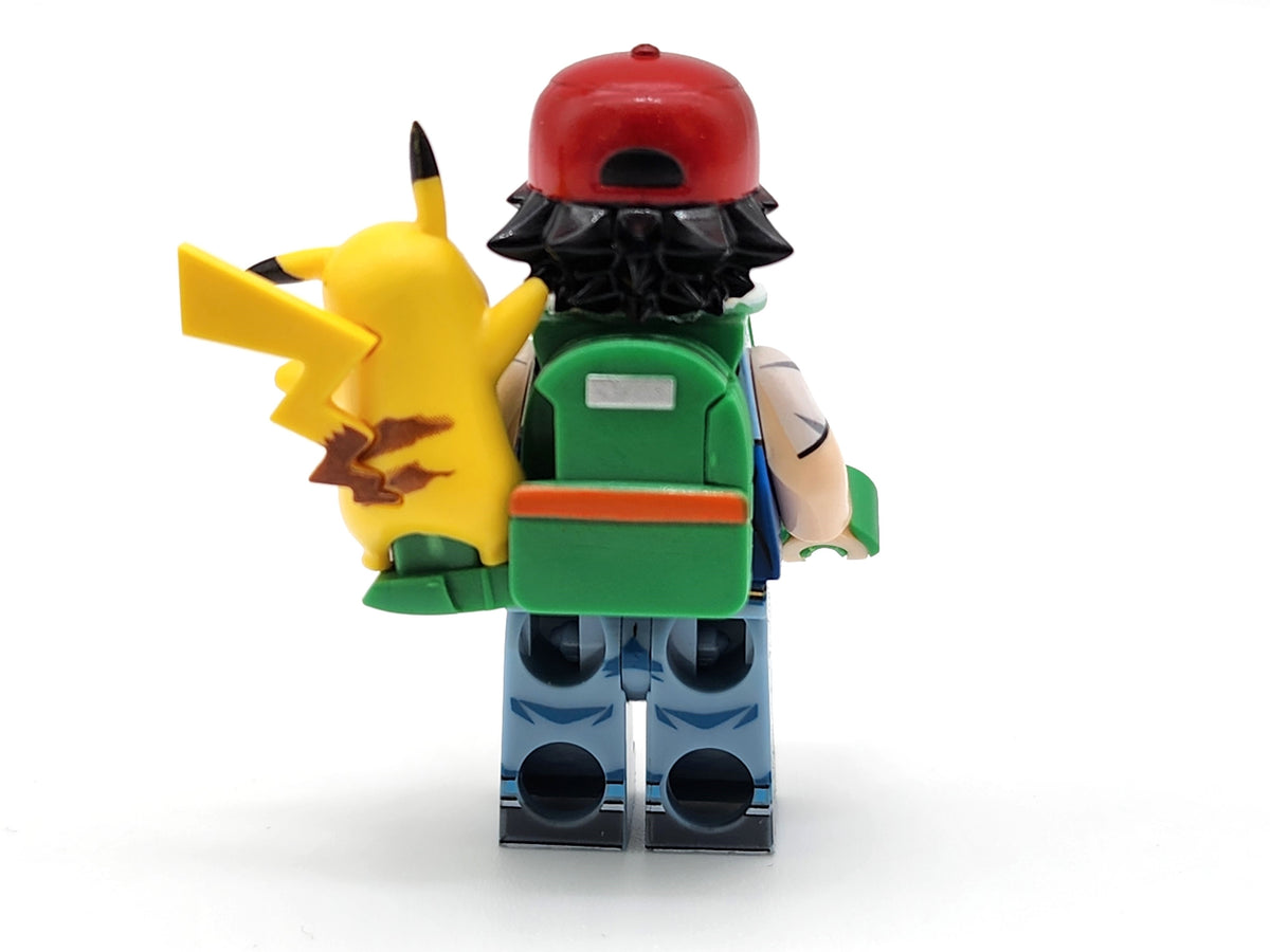 Pokemon Ash and Pikachu Custom Minifigure