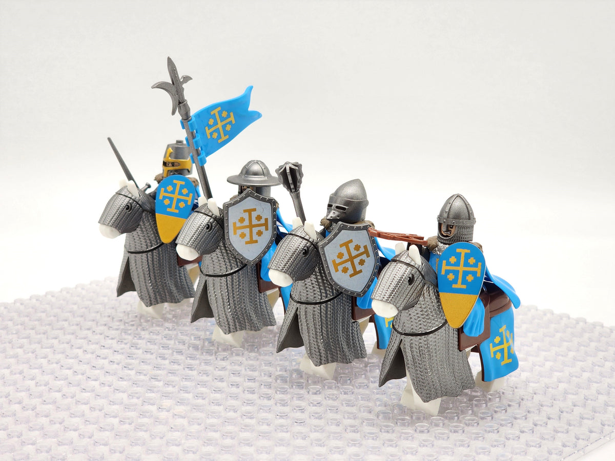Mounted Knights of Jerusalem Armored Warhorse Set