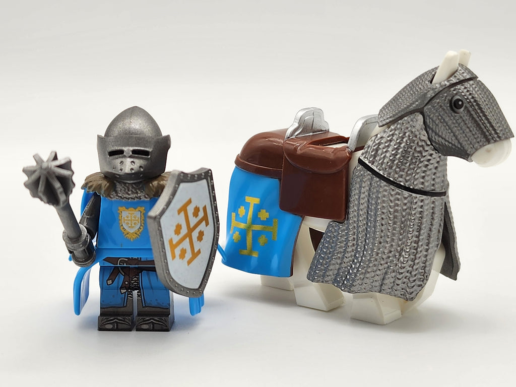 Mounted Knights of Jerusalem Armored Warhorse Set