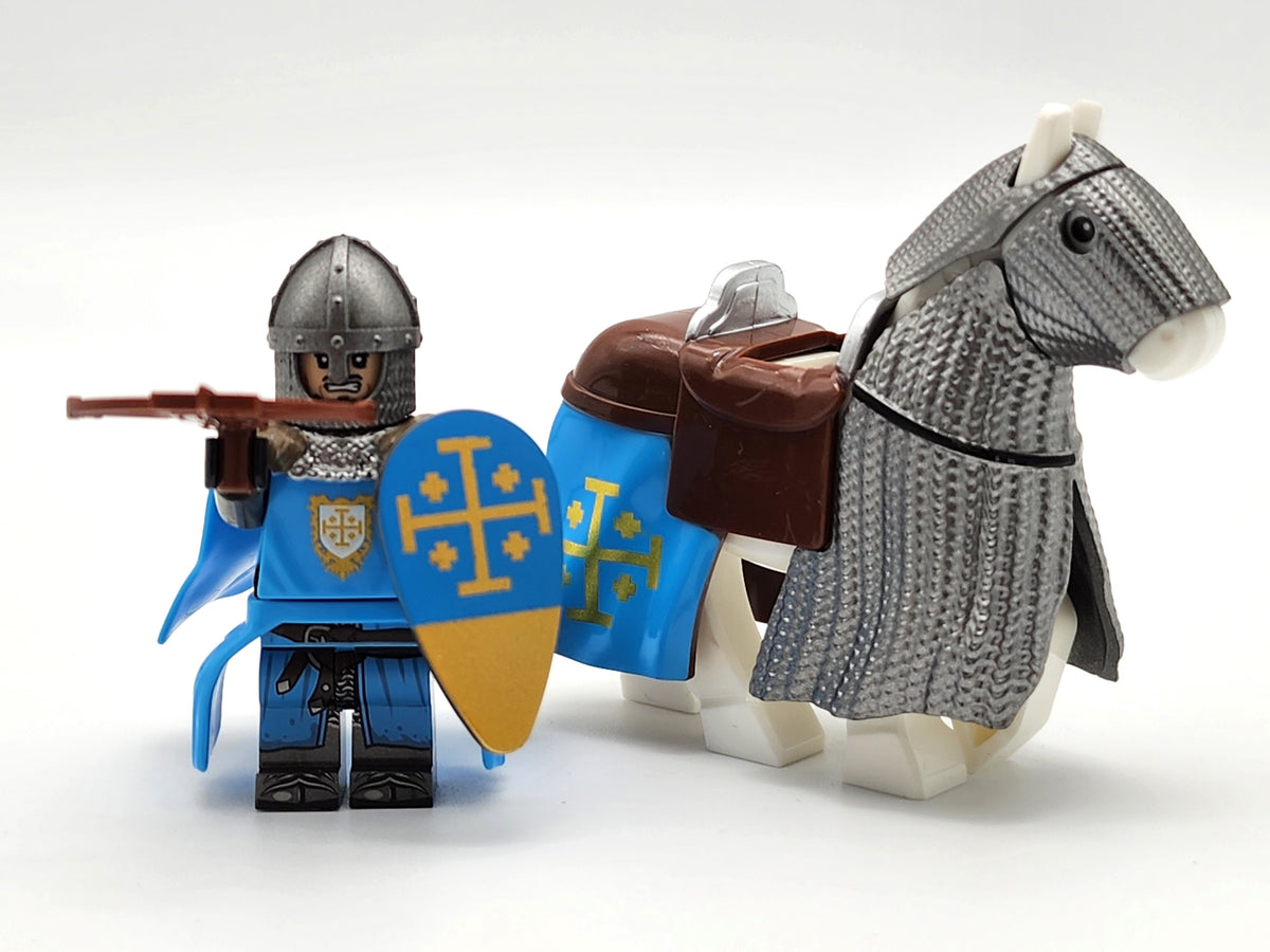 Mounted Knights of Jerusalem Armored Warhorse Set