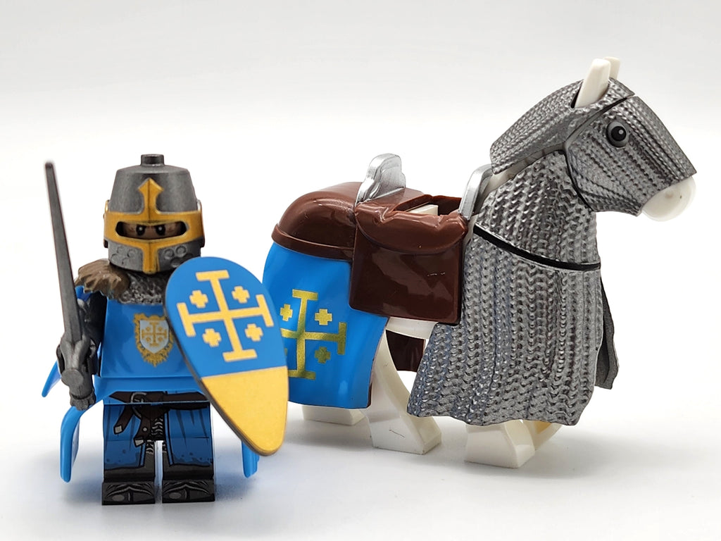 Mounted Knights of Jerusalem Armored Warhorse Set