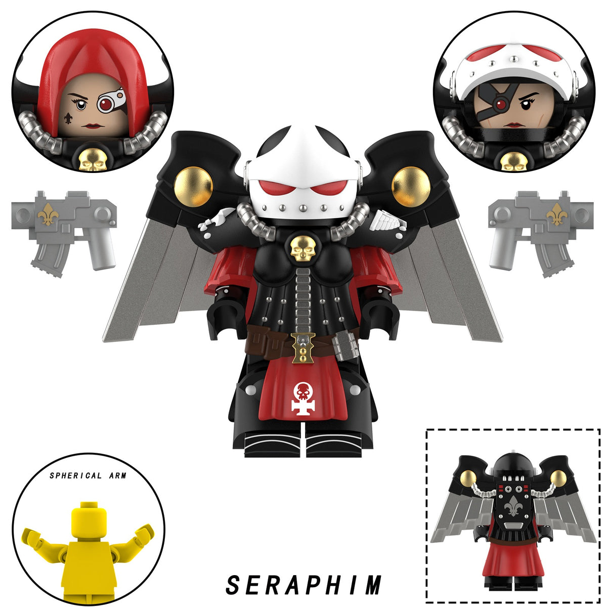 Warhammer 40K Battle Nun Seraph Assortment Minifigures Set