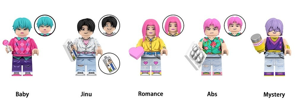 Kpop Demon Hunters Movie Saja Boys Custom Minifigures Set