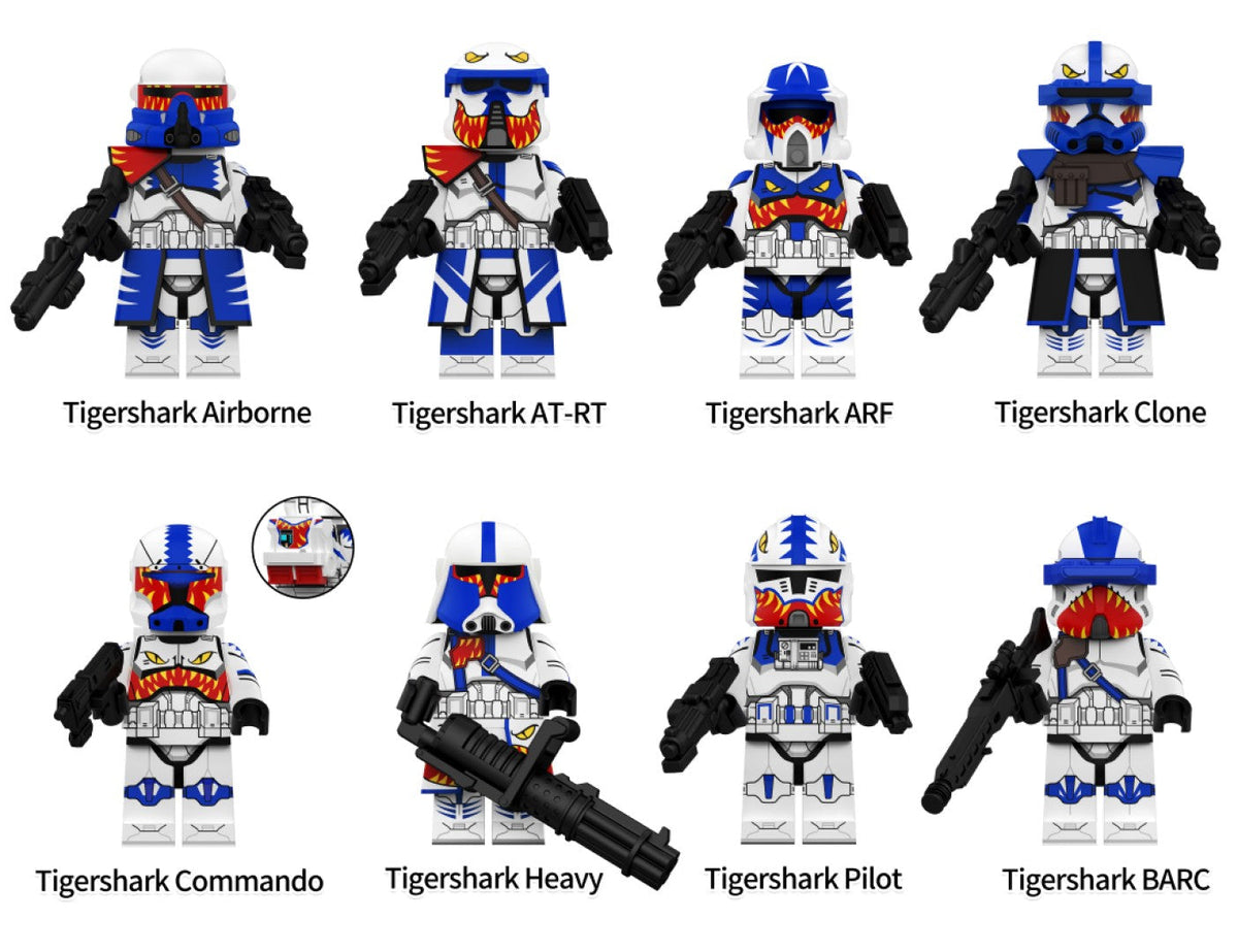 Star Wars Tigershark Clone Troopers Custom Minifigures