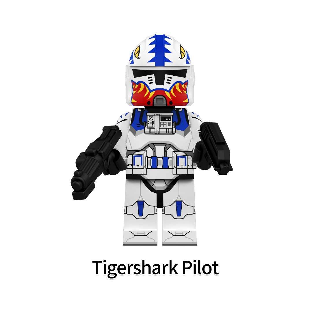 Star Wars Tigershark Clone Troopers Custom Minifigures