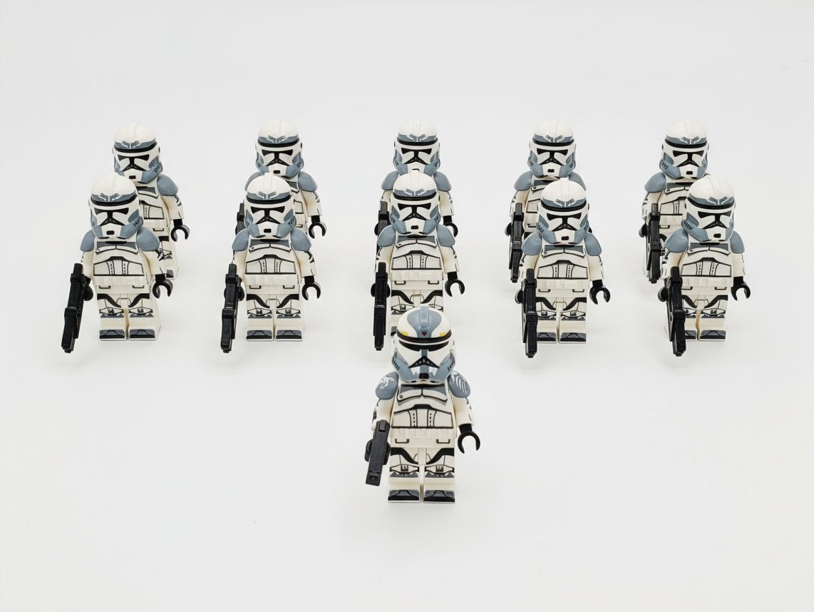 Star Wars Commander Wolffe Wolfpack Clones Armored Minifigures