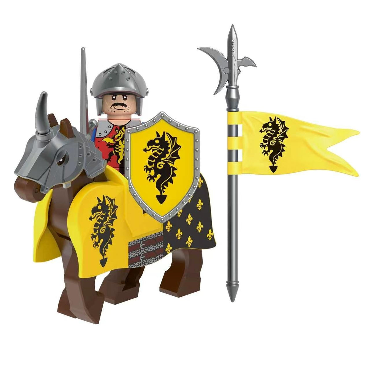 Medieval Mounted Knights Soldiers Army Custom Minifigures XH