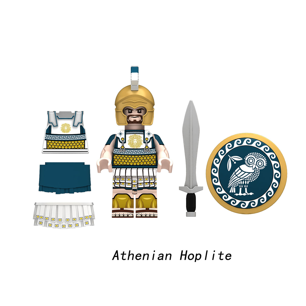 Medieval Spartans Corinthian Athenian Soldiers Army Custom Minifigures N