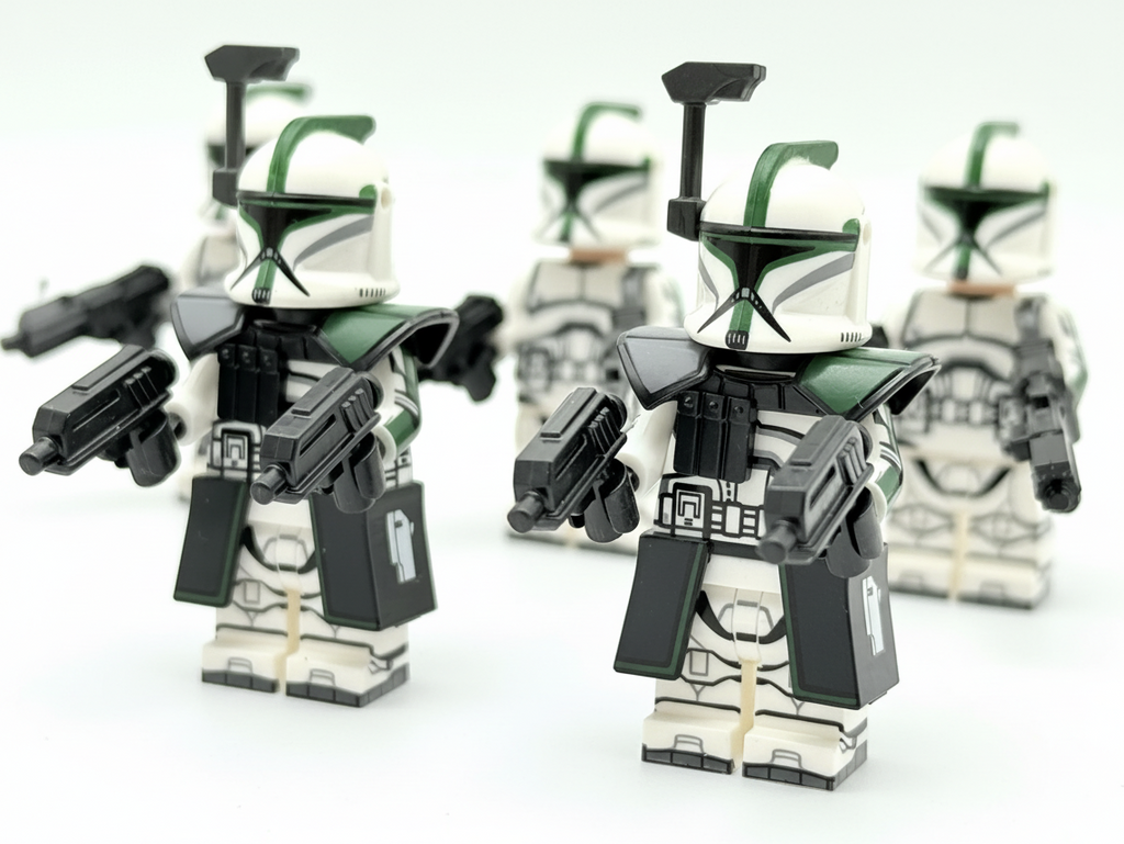 Star Wars Phase 1 41st Scout Commander Gree Clone Troopers ARC Minifigures Set