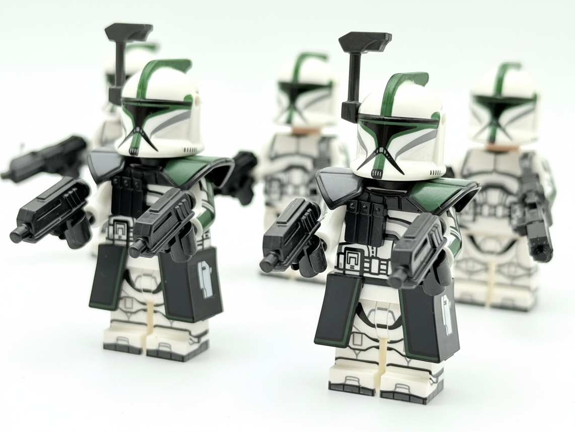 Star Wars Phase 1 41st Scout Commander Gree Clone Troopers ARC Minifigures Set