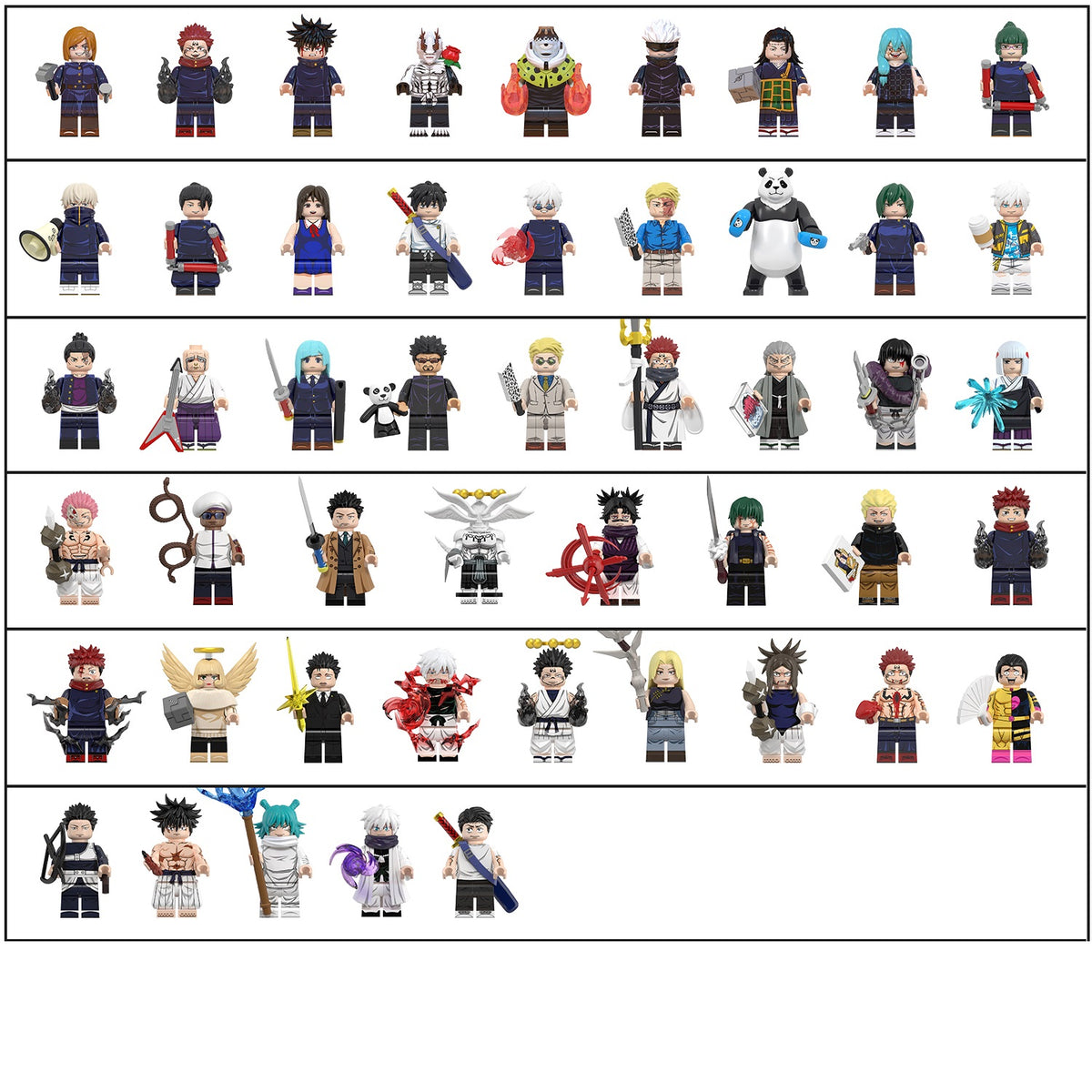 Jujutsu Kaisen Manga Custom Minifigures Collections Set 49pcs