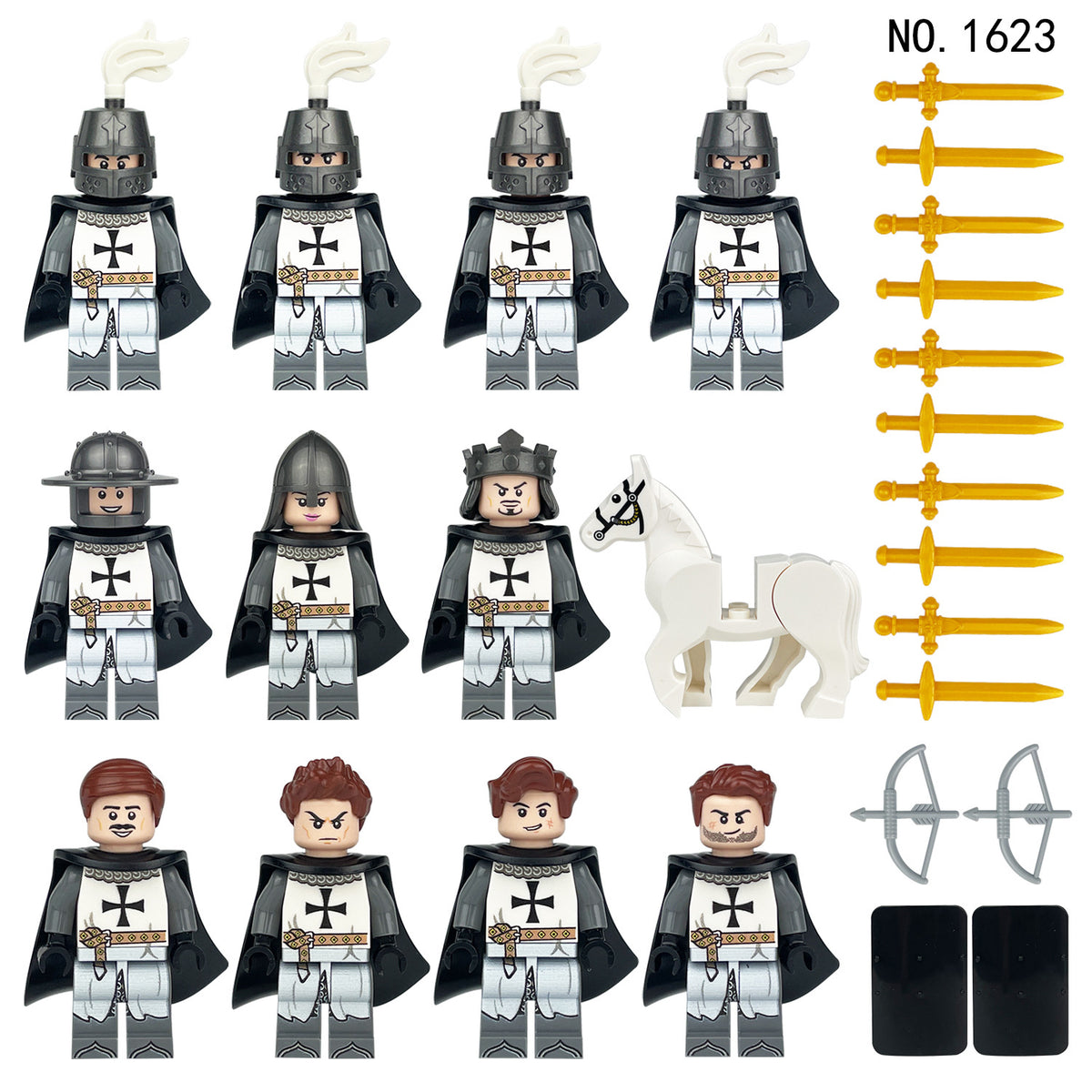 Medieval Knights and Soldiers Lot 12pcs - 1623