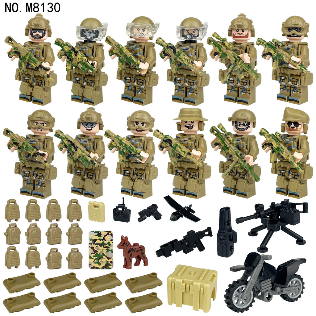 Army Special Forces 12 Custom Minifigures + Humvee - L53